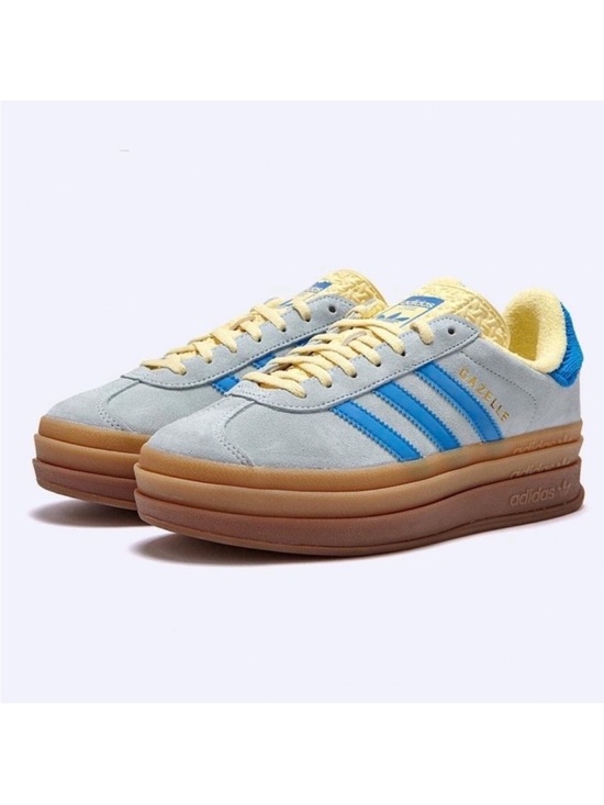 adidas Shoes - Adidas Gazelle Bold Sneakers Almost Blue Yellow Size 7
